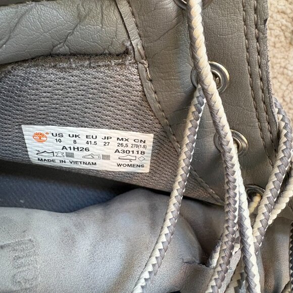 Timberland Dausette Sneaker Boots Women's Size 10 Nubuck Gray Leather A1H26 - Picture 10 of 11